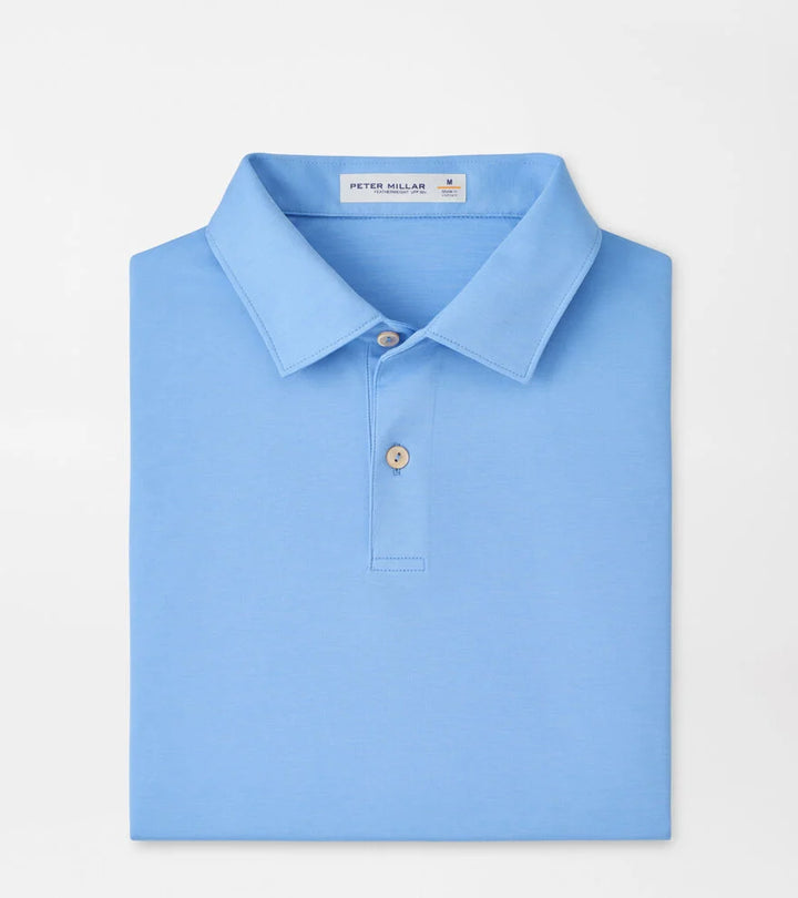 Peter Millar Featherweight Mélange Performance Polo: Bluebird