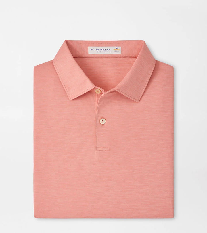 Peter Millar Featherweight Mélange Performance Polo: Venetian Pink
