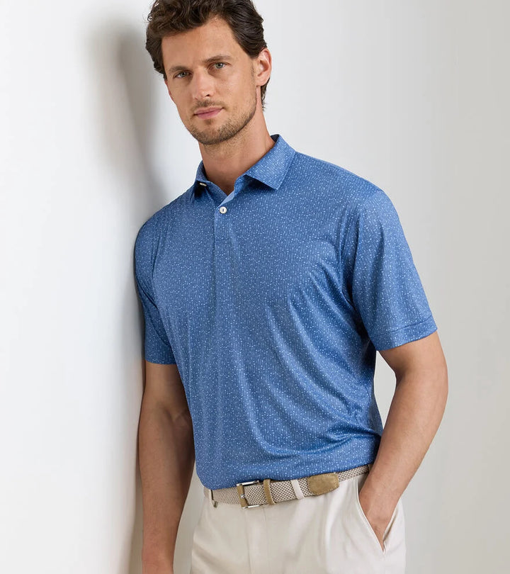 Peter Millar Featherweight Headcovers Performance Polo: Windsor Blue