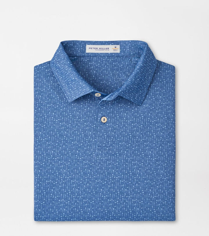 Peter Millar Featherweight Headcovers Performance Polo: Windsor Blue