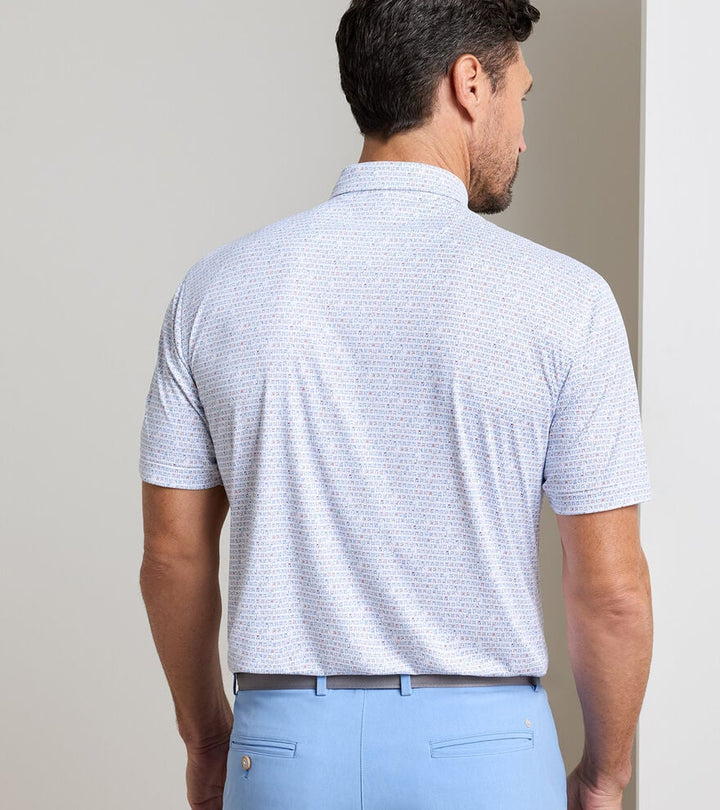 Peter Millar Featherweight Cornhole Performance Polo: White