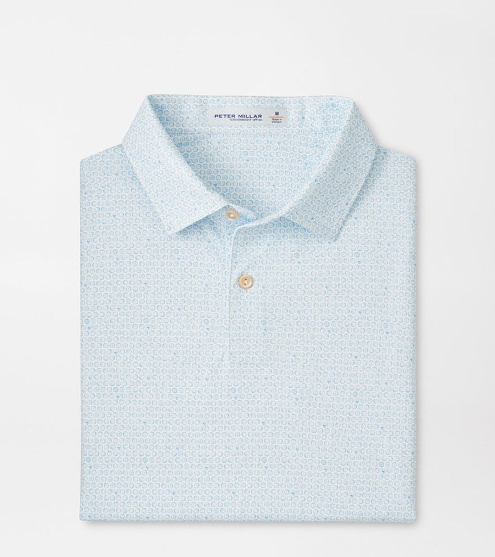 Peter Millar Featherweight Hoops Performance Polo: White