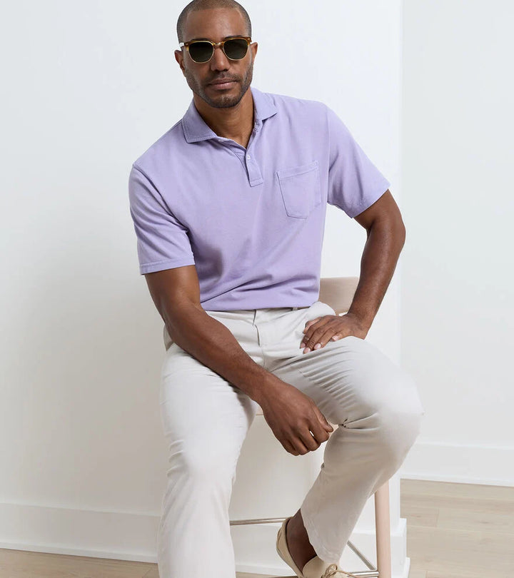 Peter Millar Everyday Piqué Polo: Light Violet