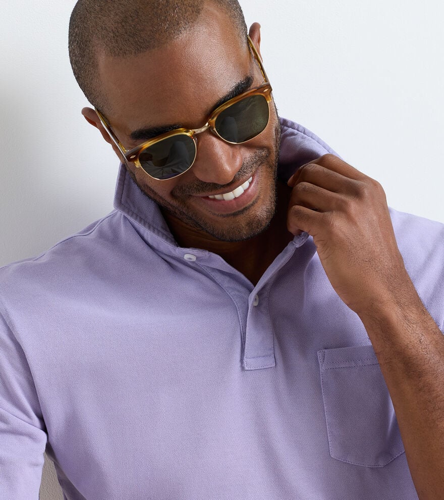 Peter Millar Everyday Piqué Polo: Light Violet