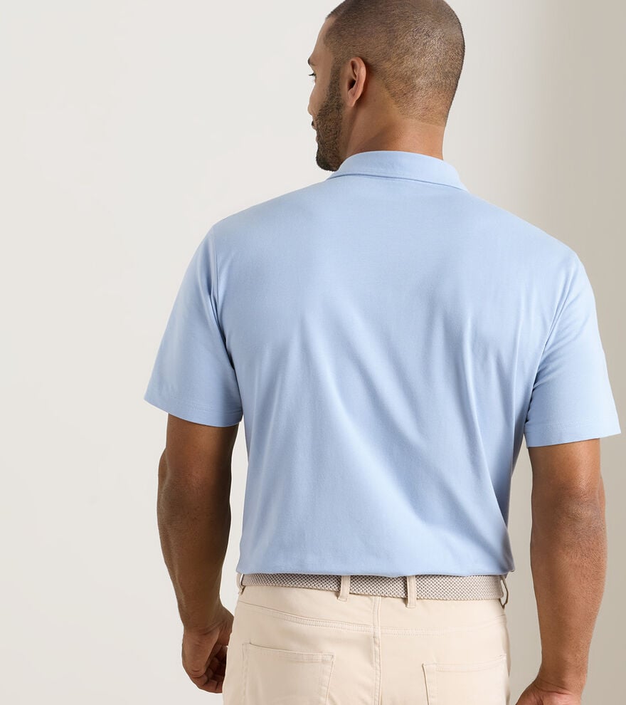 Peter Millar Crown Flex Cotton Polo: Cloudy Blue