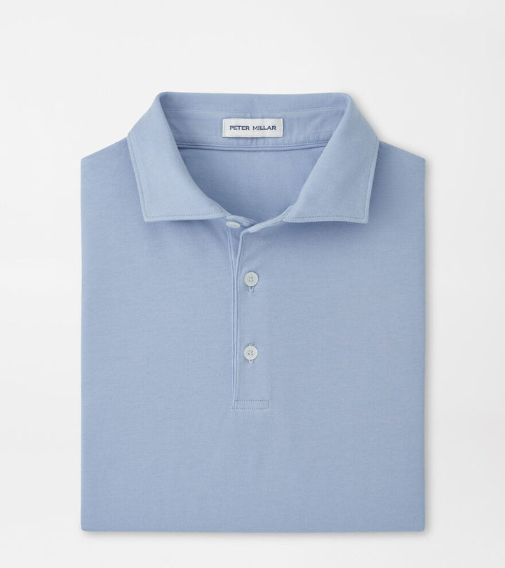 Peter Millar Crown Flex Cotton Polo: Cloudy Blue