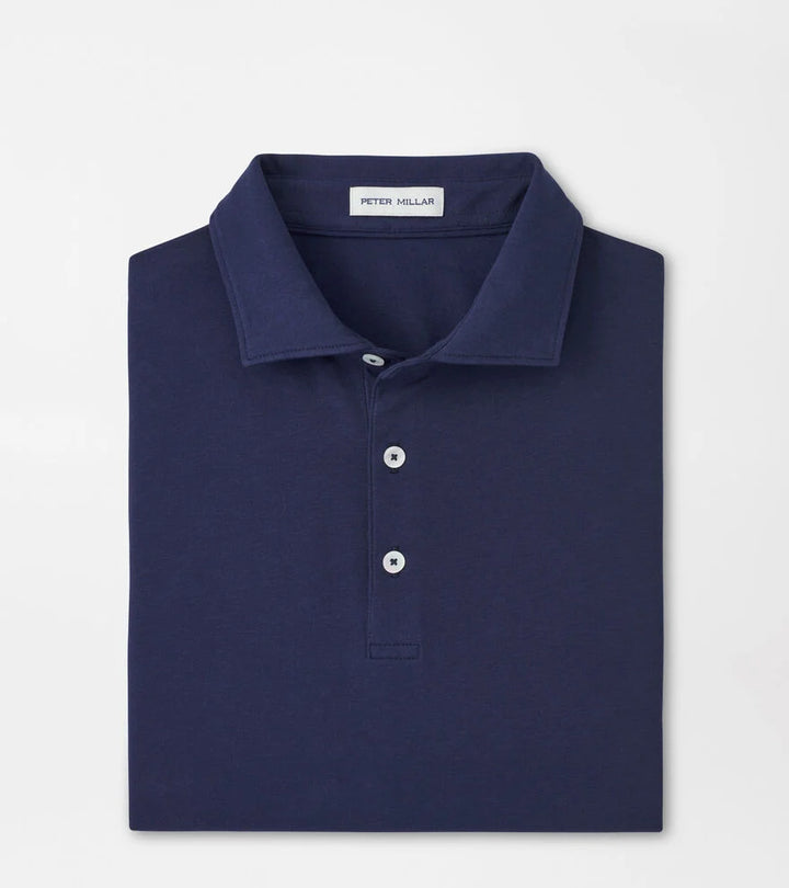 Peter Millar Crown Flex Cotton Polo: Navy