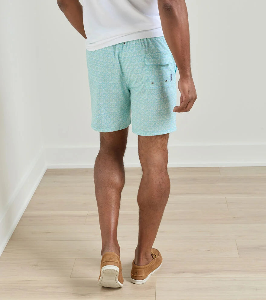 Peter Millar Tide Lines Swim Trunk: Rainforest