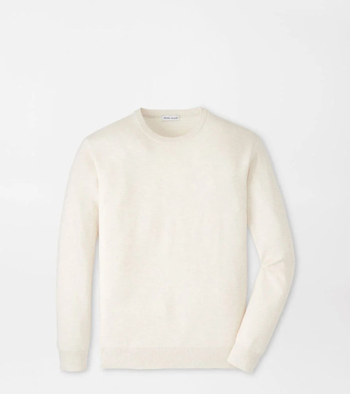 Peter Millar Coolspun Lite Textured Crewneck Sweater: Ivory