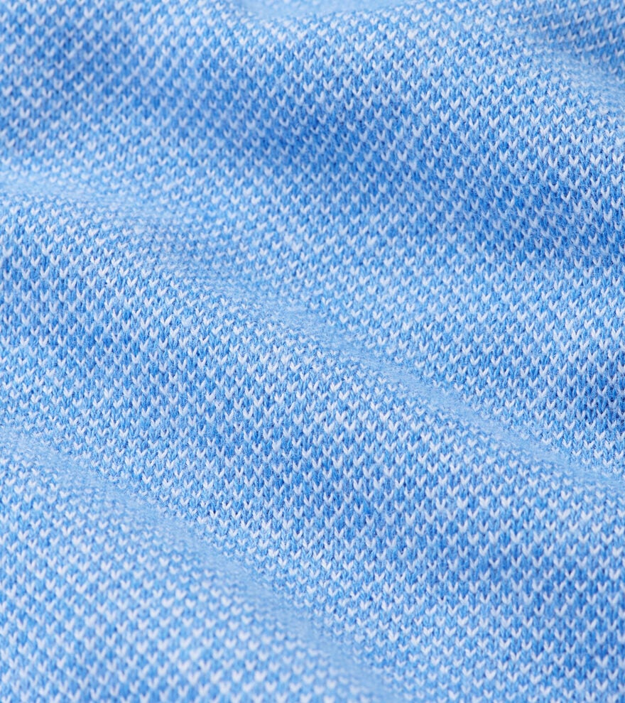 Peter Millar Coolspun Lite Birdseye Cotton Quarter-Zip Sweater: Bluebird