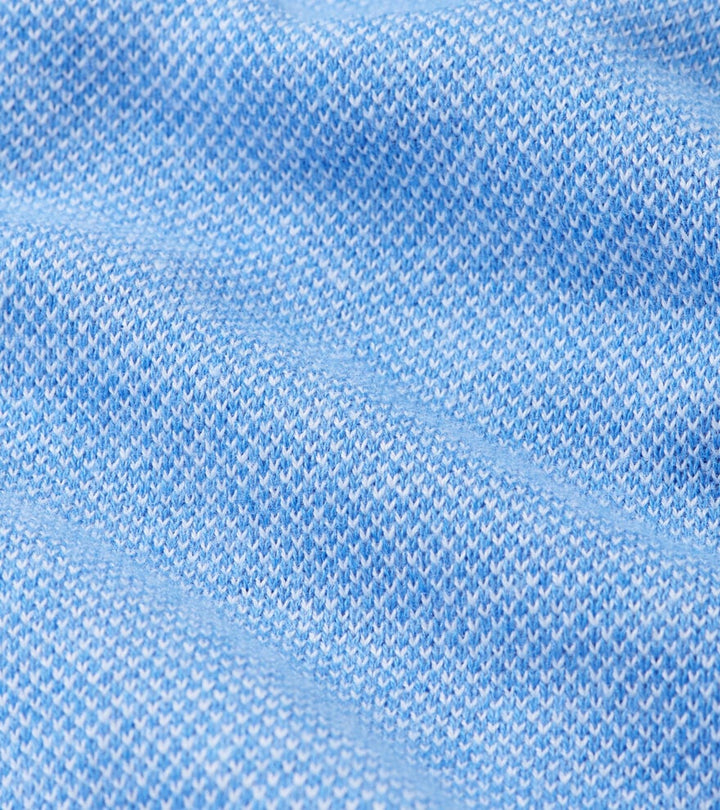 Peter Millar Coolspun Lite Birdseye Cotton Quarter-Zip Sweater: Bluebird