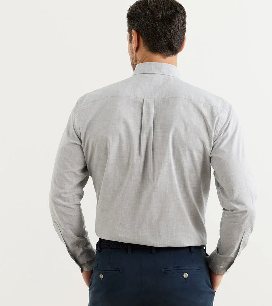 Peter Millar Brighton Perfect Poplin Sport Shirt: British Grey