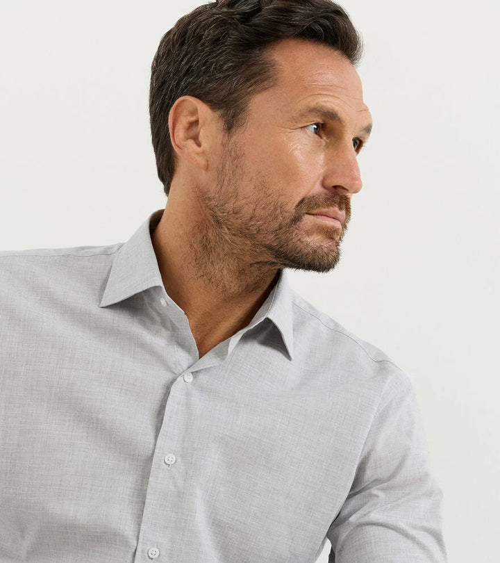 Peter Millar Brighton Perfect Poplin Sport Shirt: British Grey