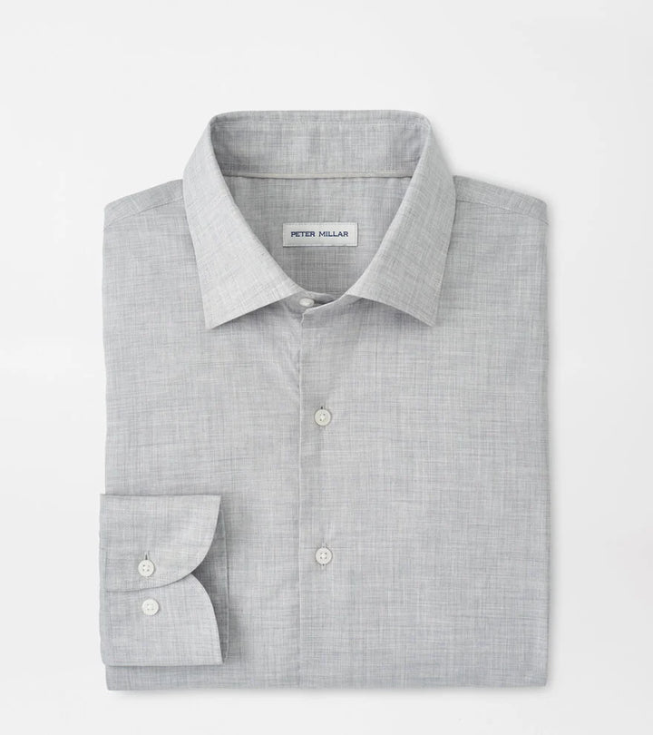 Peter Millar Brighton Perfect Poplin Sport Shirt: British Grey
