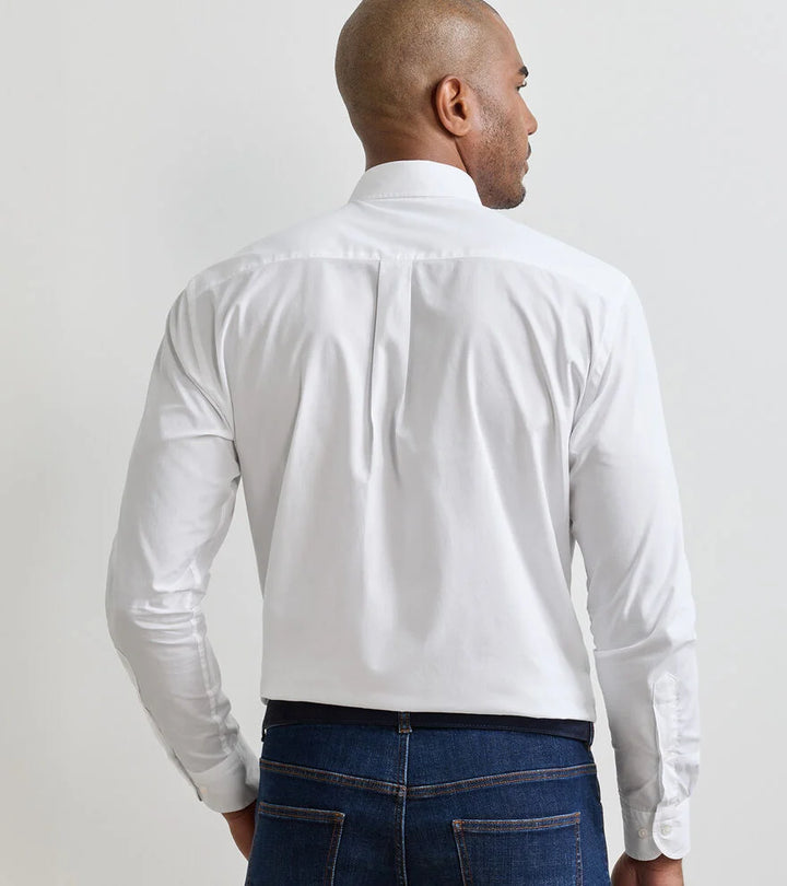 Peter Millar Brighton Perfect Poplin Sport Shirt: White