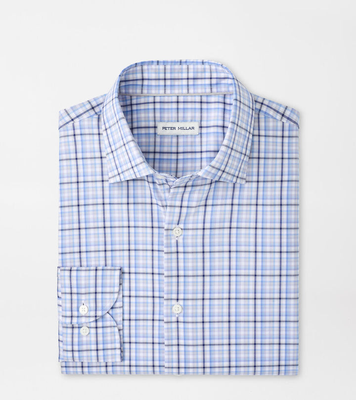 Peter Millar Simon Crown Lite Cotton-Stretch Sport Shirt: Cottage Blue