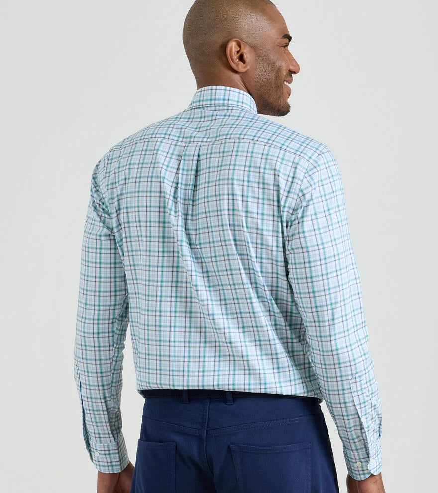 Peter Millar Simon Crown Lite Cotton-Stretch Sport Shirt: Windsor Blue