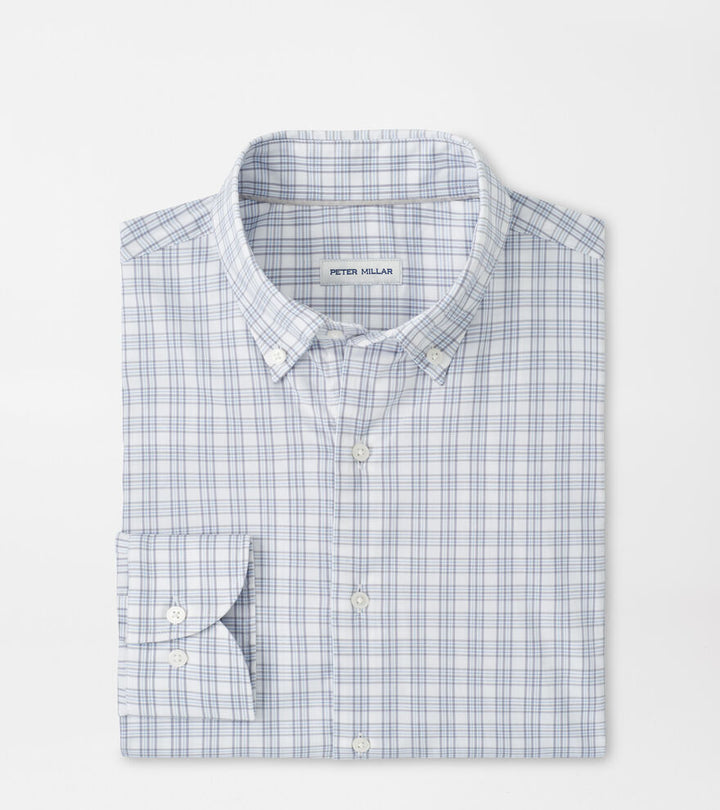 Peter Millar Douglas Crown Lite Cotton-Stretch Sport Shirt: Gale Grey