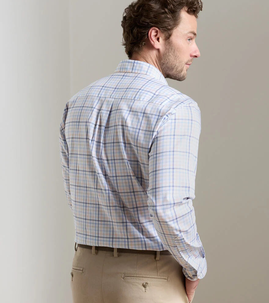 Peter Millar Warren Crown Lite Cotton-Stretch Sport Shirt: Navy