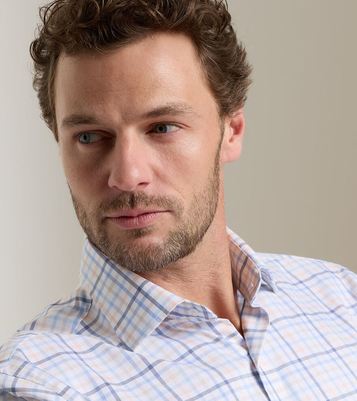 Peter Millar Warren Crown Lite Cotton-Stretch Sport Shirt: Navy
