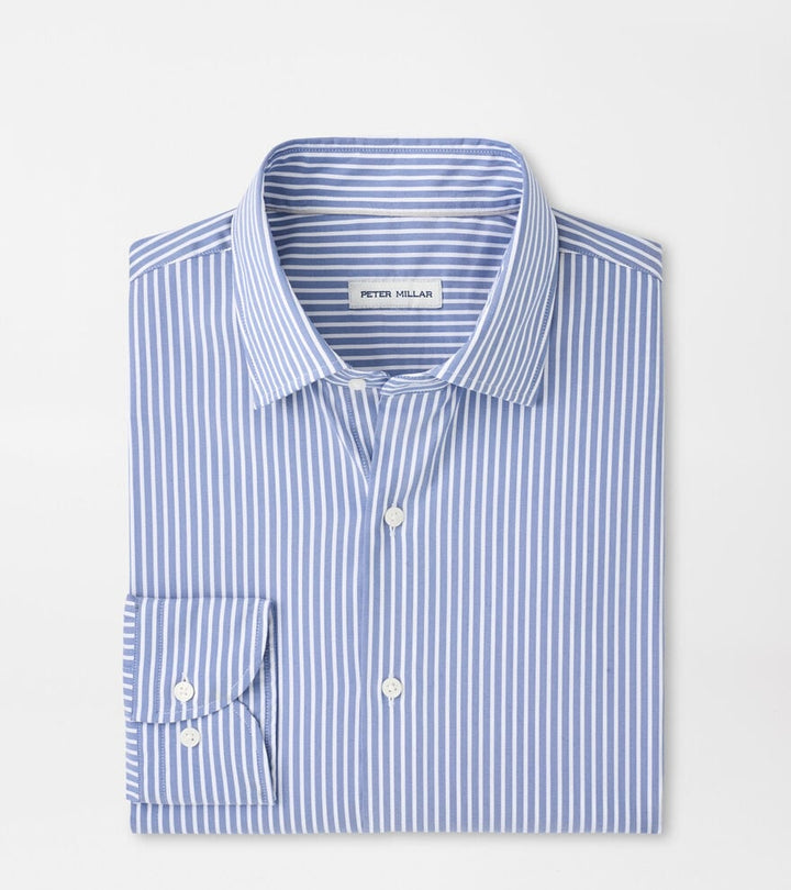 Peter Millar Langley Crown Lite Cotton-Stretch Sport Shirt: Windsor Blue