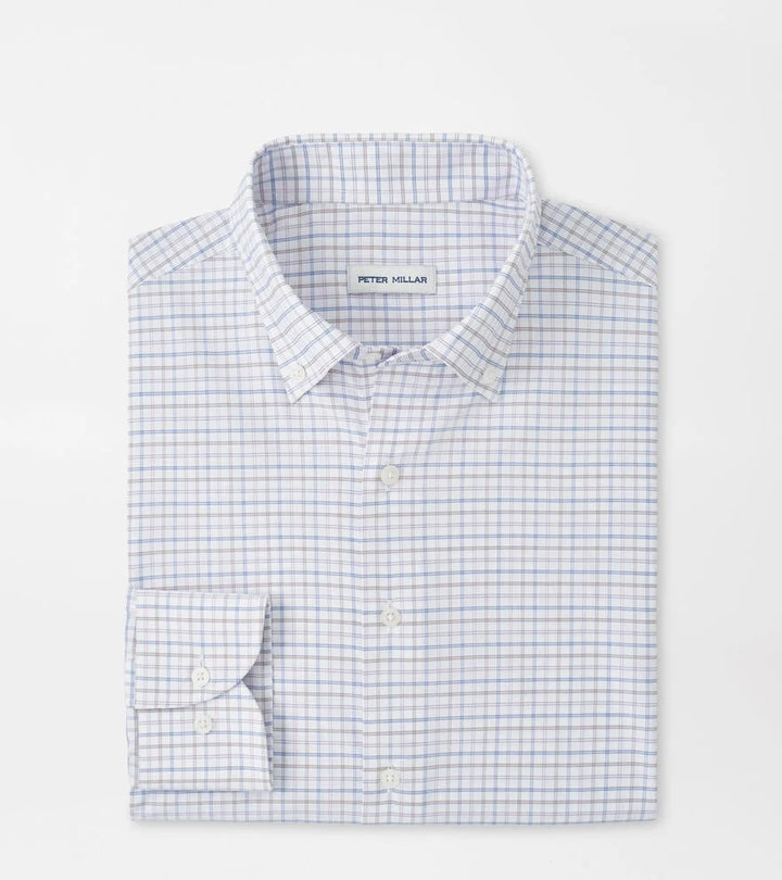 Peter Millar Rommel Performance Twill Sport Shirt: Cloudy Blue