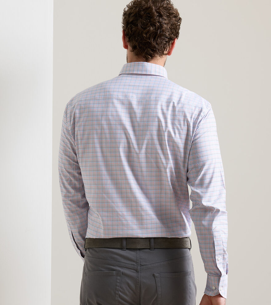 Peter Millar Casey Performance Twill Sport Shirt: Navy