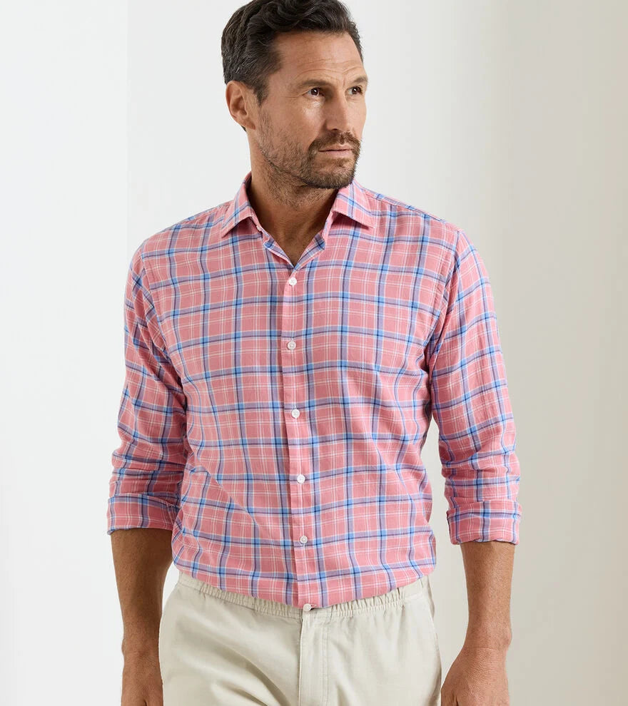 Peter Millar Triton Cotton Lyocell Sport Shirt: Venetian Pink