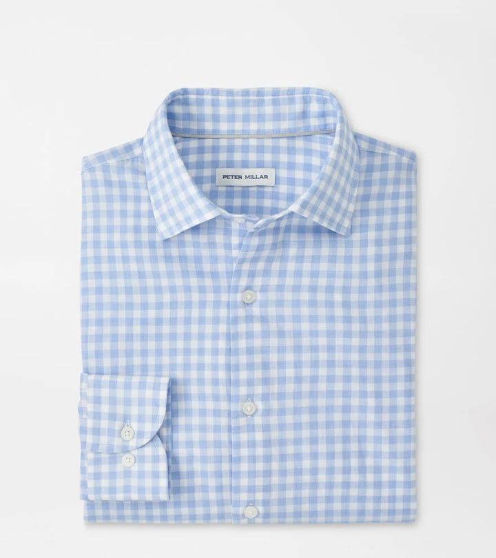Peter Millar Breeze Cotton Lyocell Sport Shirt: Bluebird
