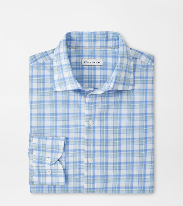 Peter Millar Waterrock Cotton Lyocell Sport Shirt: Stream Blue