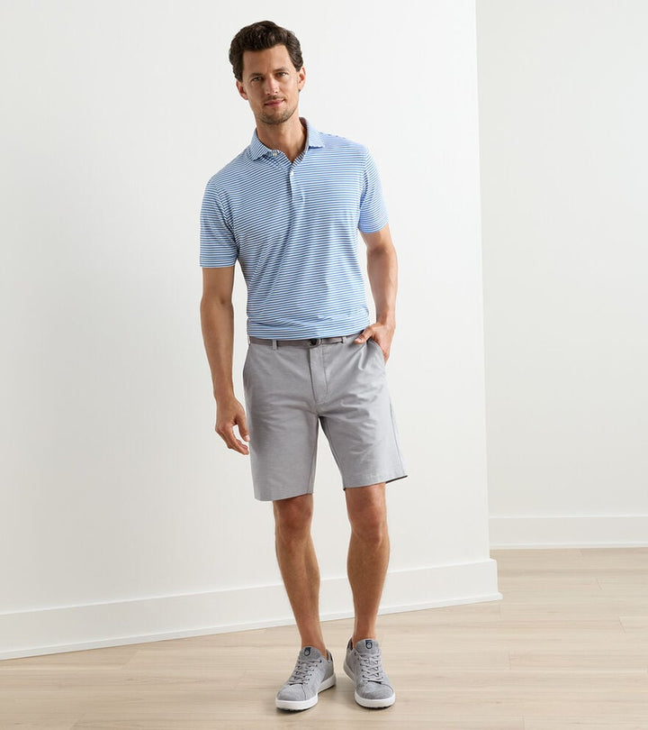 Peter Millar Crown Crafted Surge Linen-Blend Performance Short: Gale Grey