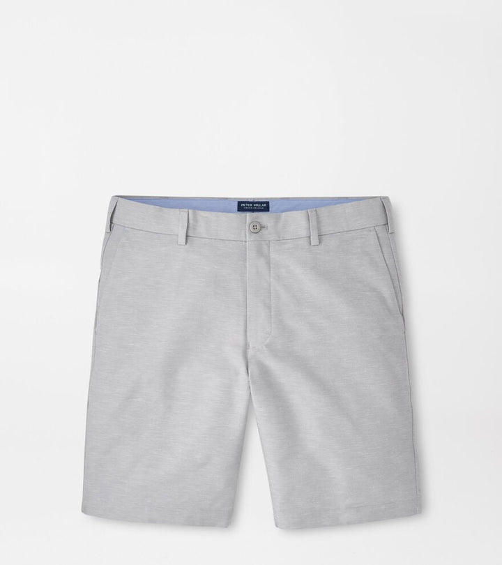 Peter Millar Crown Crafted Surge Linen-Blend Performance Short: Gale Grey