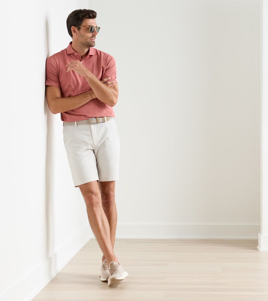 Peter Millar Crown Crafted Surge Linen-Blend Performance Short: Truffle