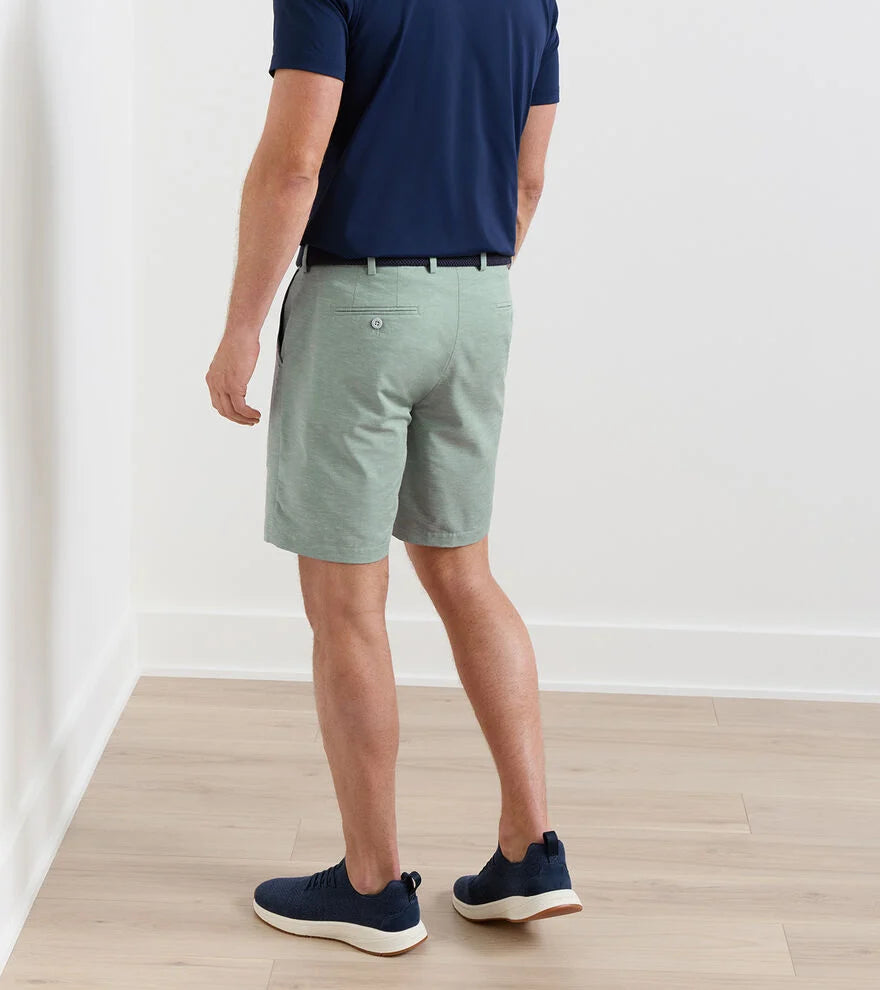 Peter Millar Crown Crafted Surge Linen-Blend Performance Short: Willow