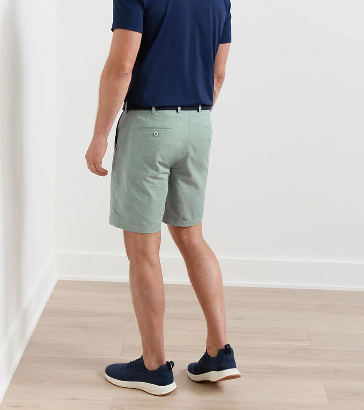 Peter Millar Crown Crafted Surge Linen-Blend Performance Short: Willow