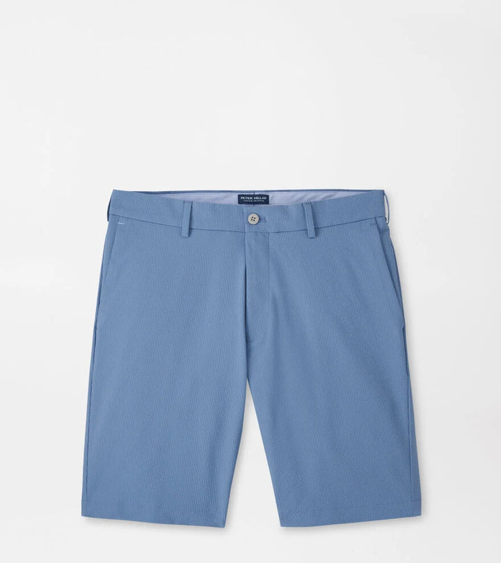 Peter Millar Crown Crafted Matlock Seersucker Performance Short: Storm