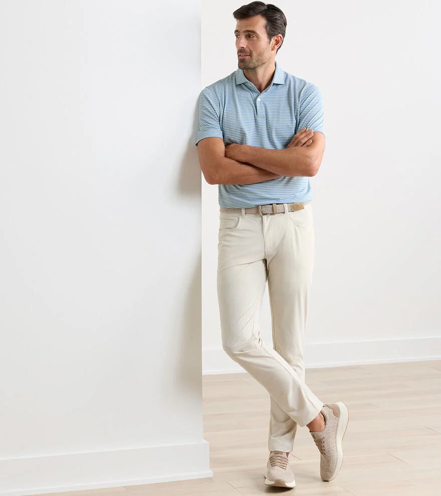 Peter Millar Bingham Performance Five-Pocket Pant: British Cream