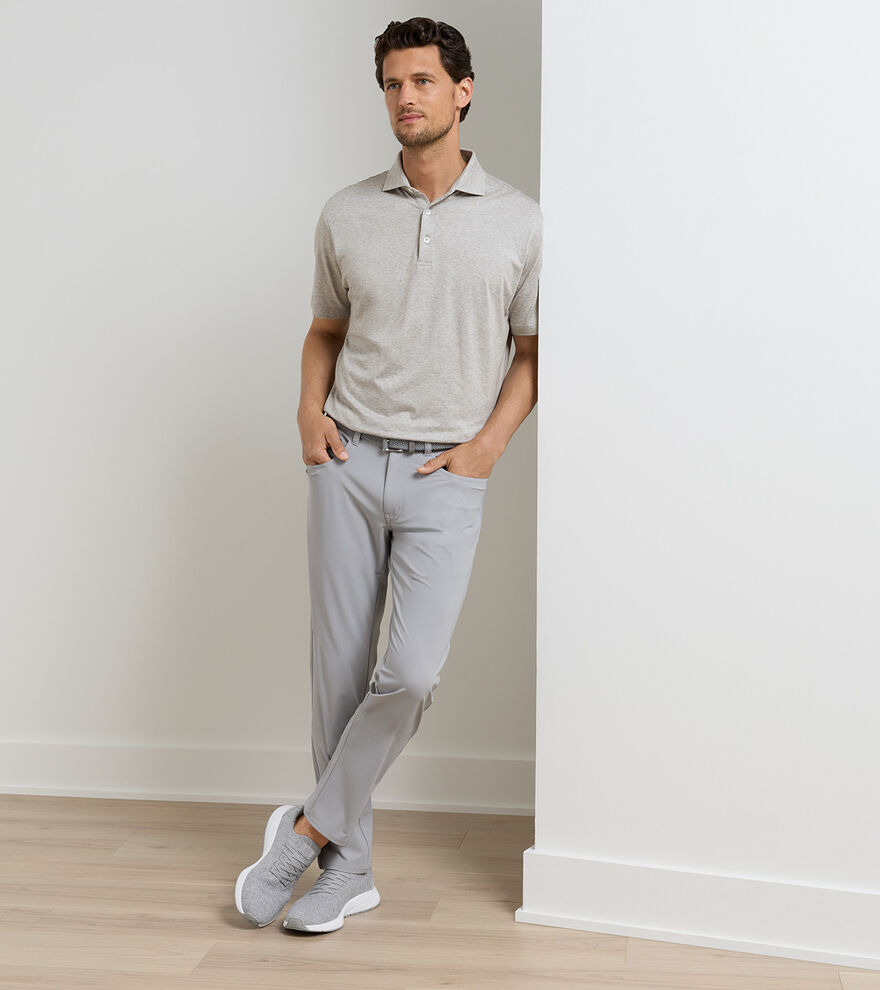 Peter Millar Bingham Performance Five-Pocket Pant: Gale Grey