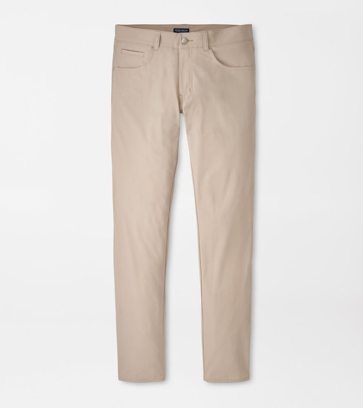 Peter Millar Bingham Performance Five-Pocket Pant: Khaki