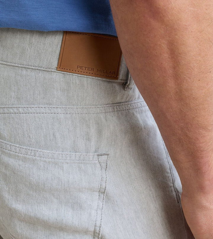 Peter Millar Crown Crafted Hampton Twill Five Pocket Pant: British Grey