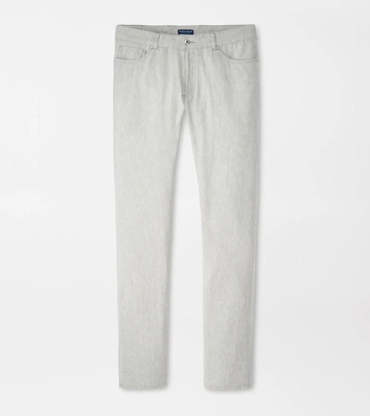 Peter Millar Crown Crafted Hampton Twill Five Pocket Pant: British Grey