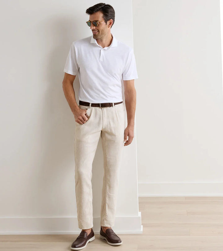 Peter Millar Crown Crafted Hampton Twill Five Pocket Pant: Truffle
