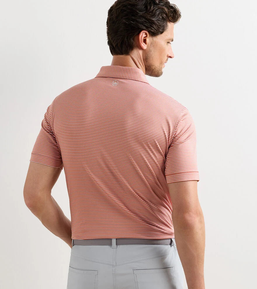 Peter Millar Crown Crafted Ballad Performance Jersey Polo: Faded Scarlet