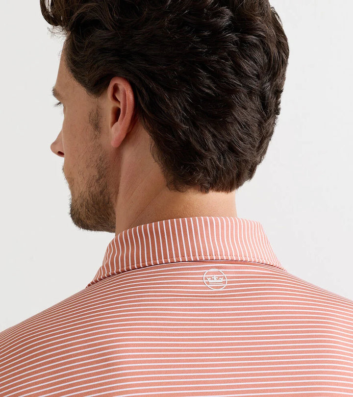 Peter Millar Crown Crafted Ballad Performance Jersey Polo: Faded Scarlet