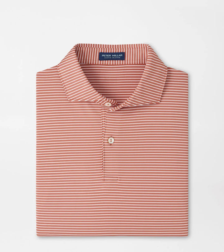 Peter Millar Crown Crafted Ballad Performance Jersey Polo: Faded Scarlet