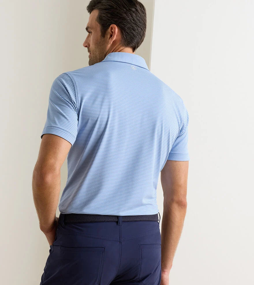 Peter Millar Crown Crafted Ballad Performance Jersey Polo: Iris Mist