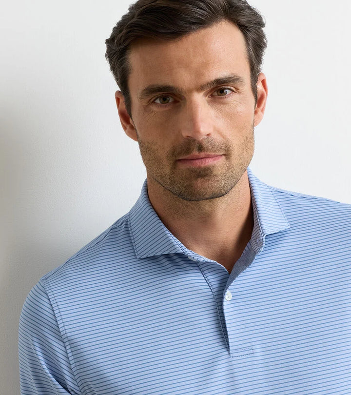 Peter Millar Crown Crafted Ballad Performance Jersey Polo: Iris Mist