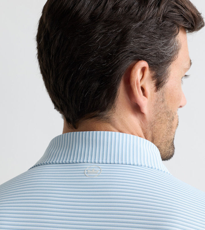 Peter Millar Crown Crafted Ensemble Performance Jersey Polo: White/Light Willow