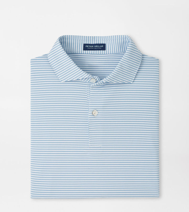 Peter Millar Crown Crafted Ensemble Performance Jersey Polo: White/Light Willow