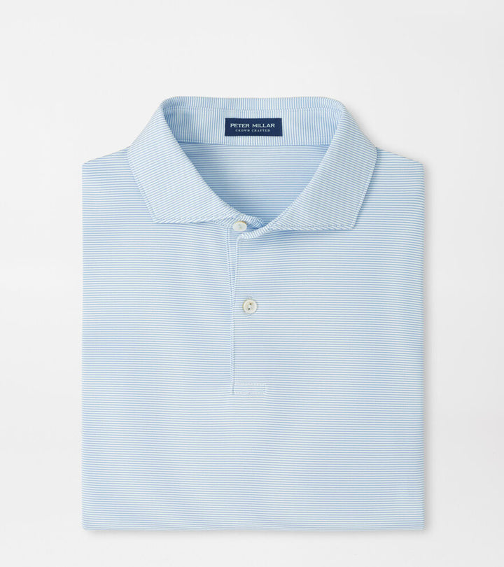 Peter Millar Crown Crafted Treble Performance Jersey Polo: Blue Brisk